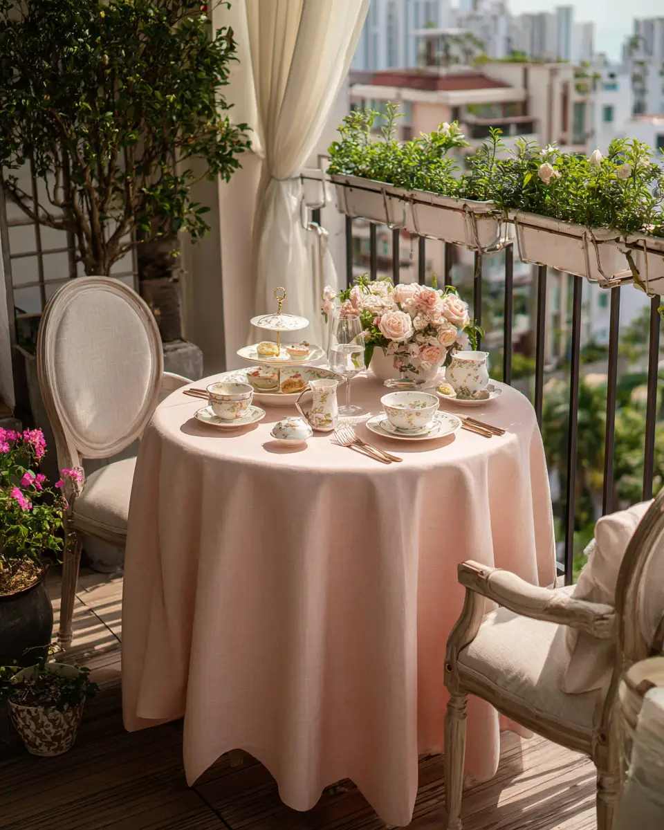 Blush Pink Balcony Decor Ideas