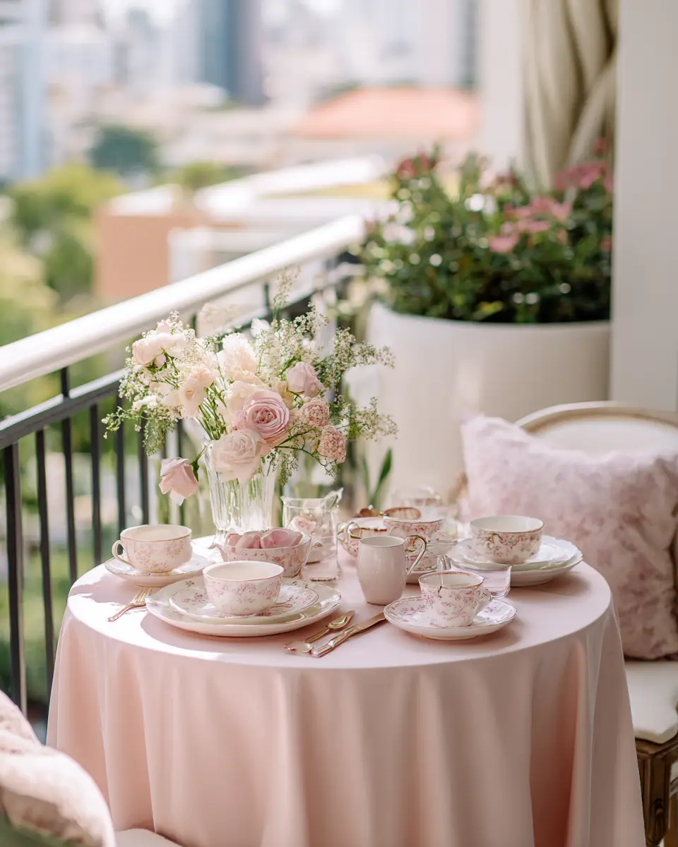 Blush Pink Balcony Decor Ideas