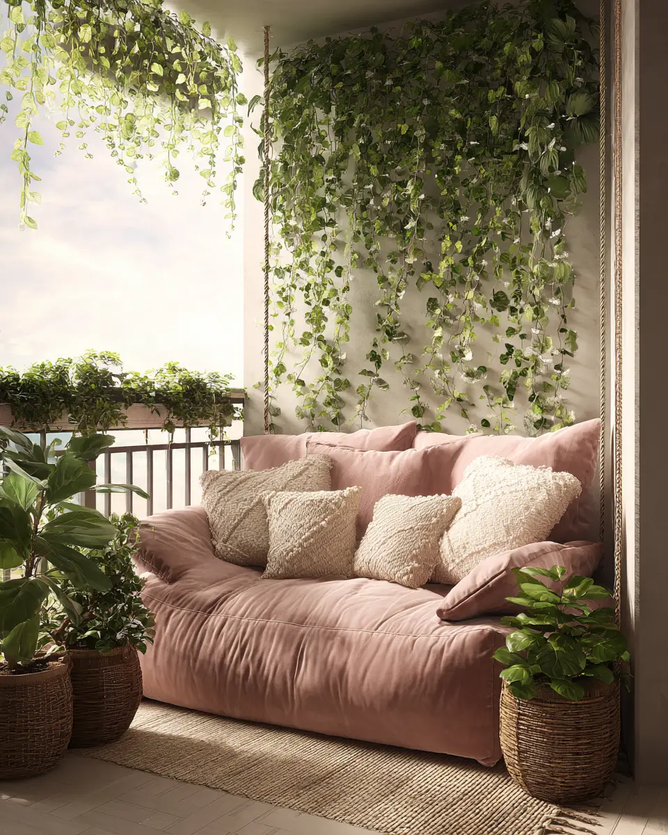 Blush Pink Balcony Decor Ideas