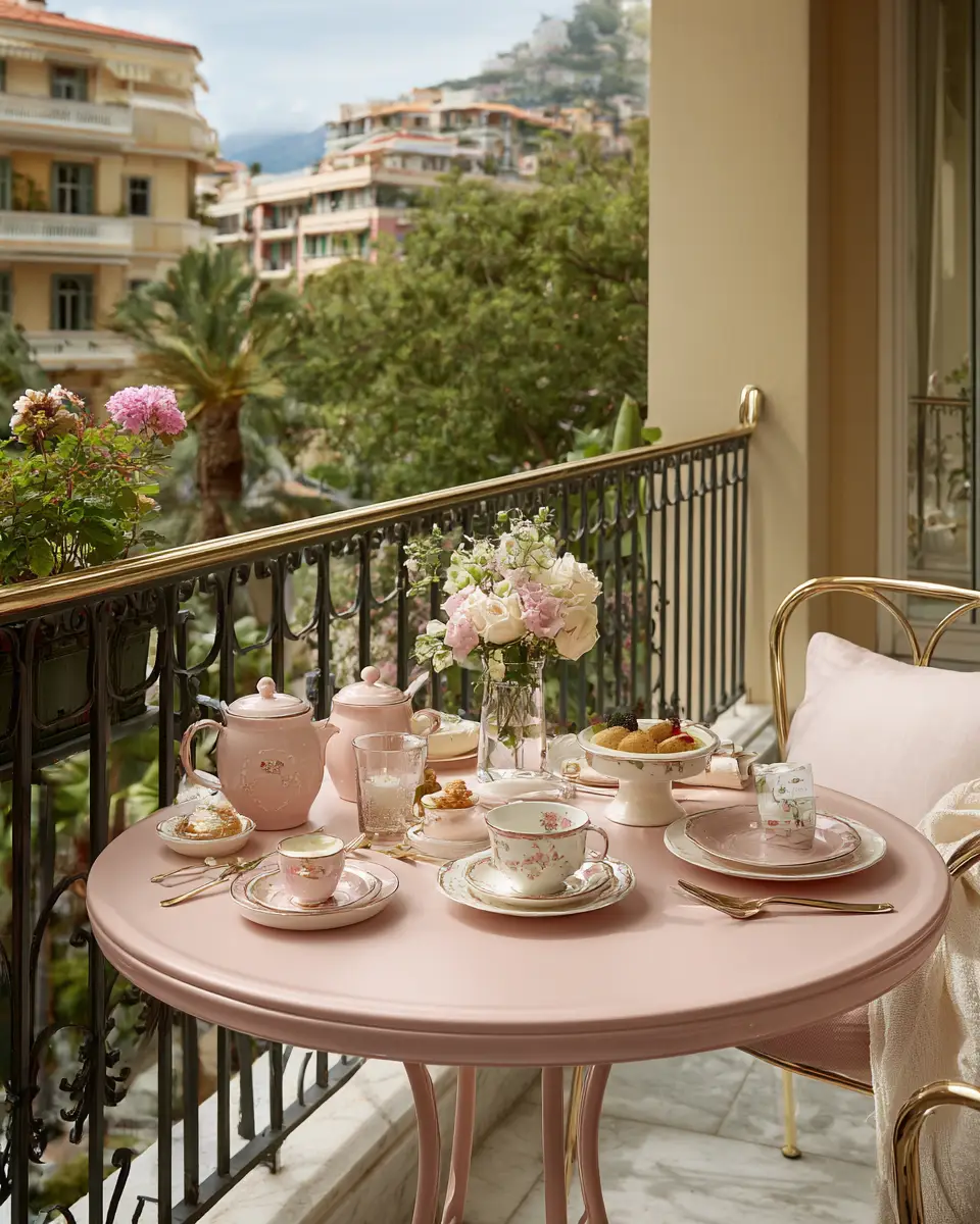 Blush Pink Balcony Decor Ideas