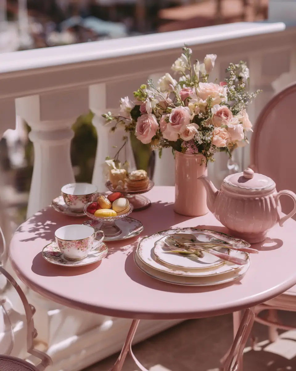 Blush Pink Balcony Decor Ideas