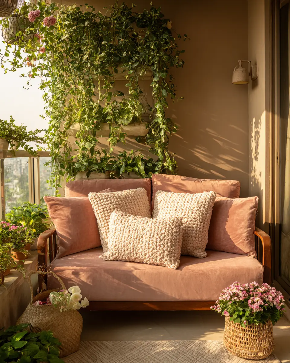 Blush Pink Balcony Decor Ideas
