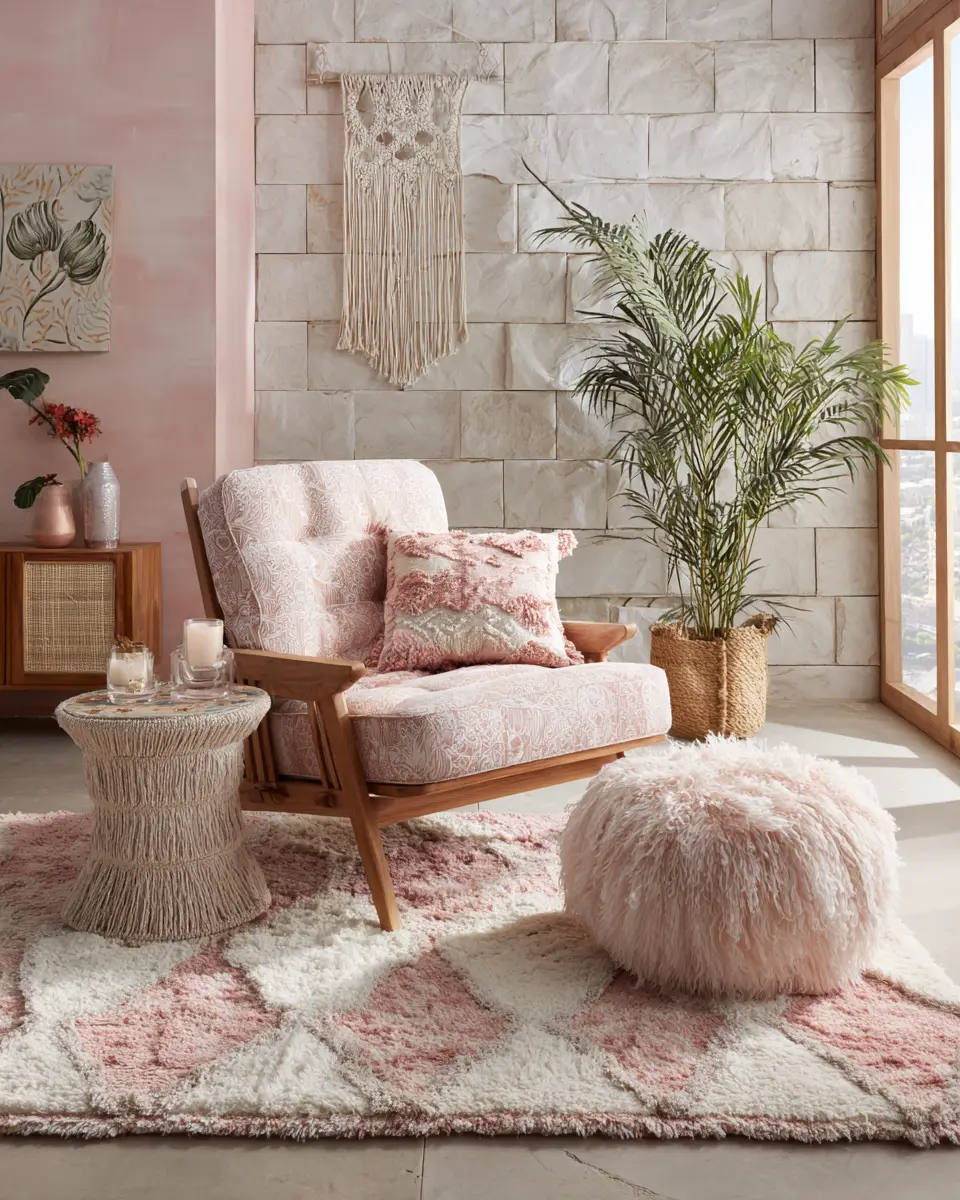 Blush Pink Balcony Decor Ideas