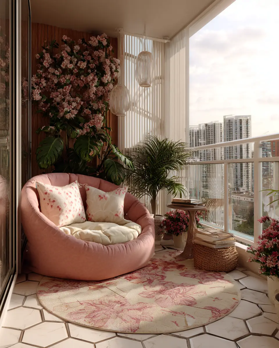 Blush Pink Balcony Decor Ideas