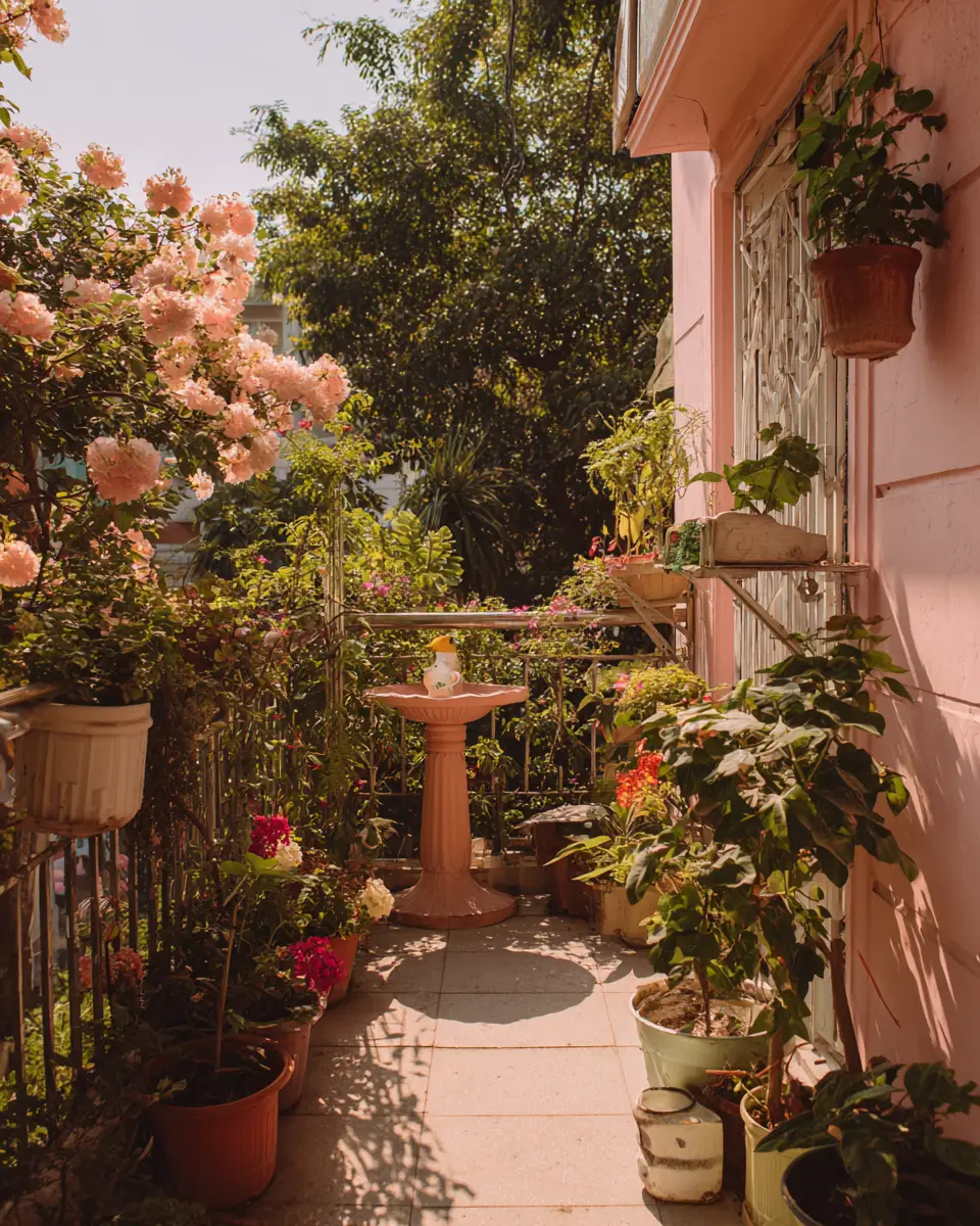 Blush Pink Balcony Decor Ideas