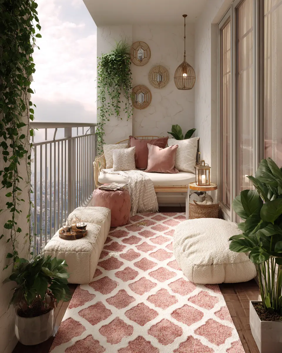 Blush Pink Balcony Decor Ideas