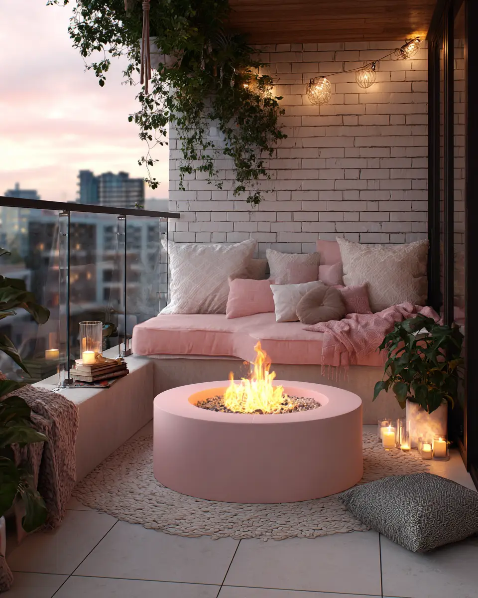Blush Pink Balcony Decor Ideas