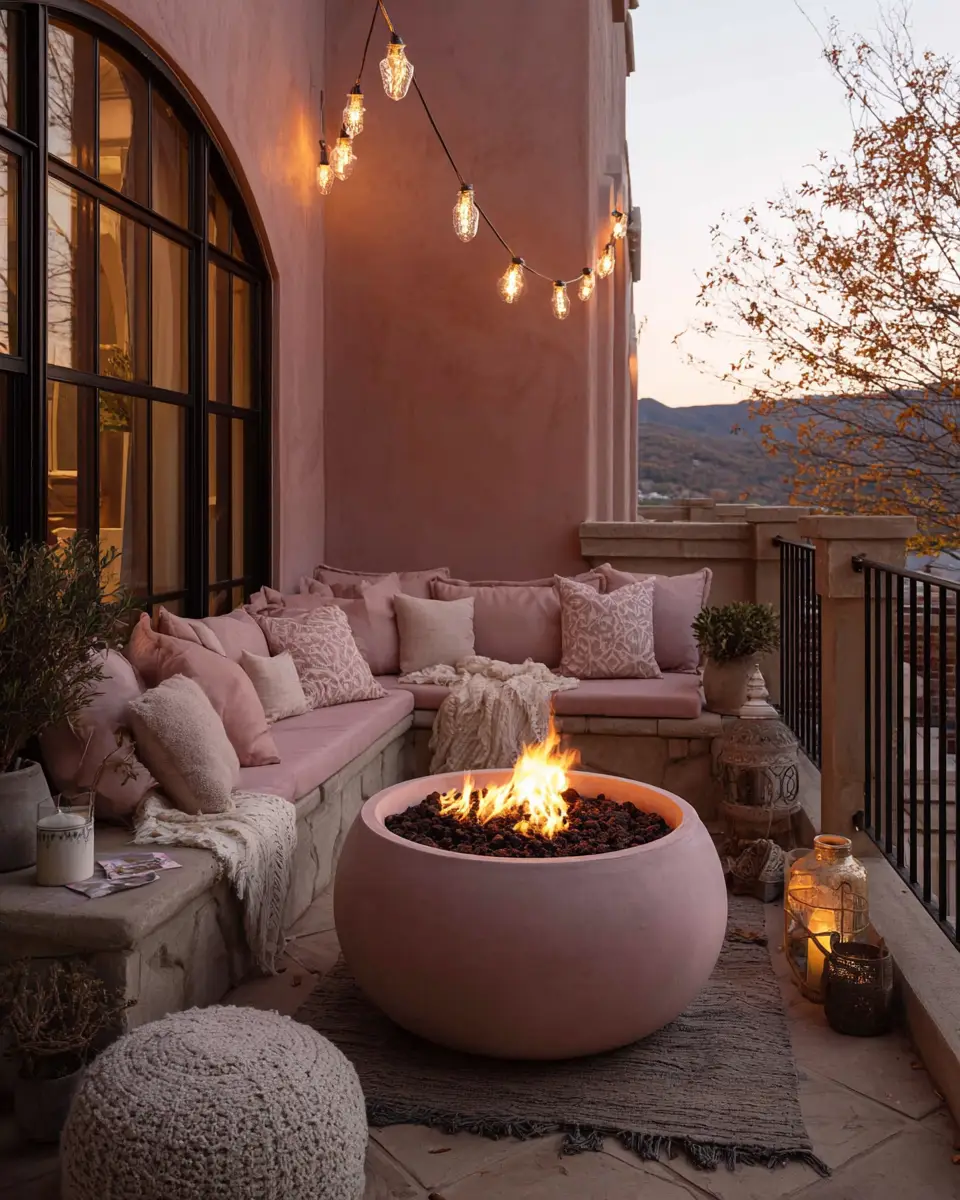 Blush Pink Balcony Decor Ideas