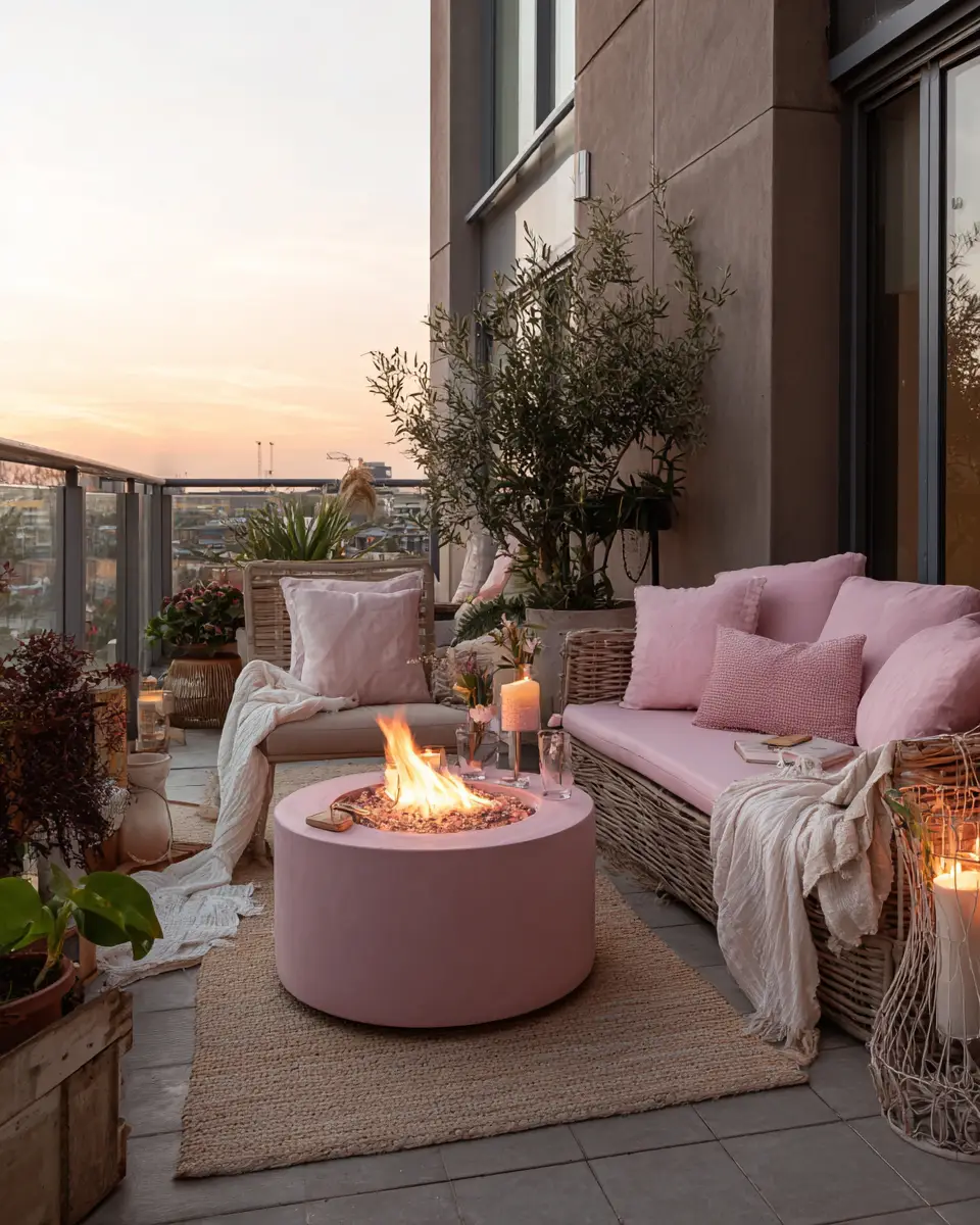 Blush Pink Balcony Decor Ideas