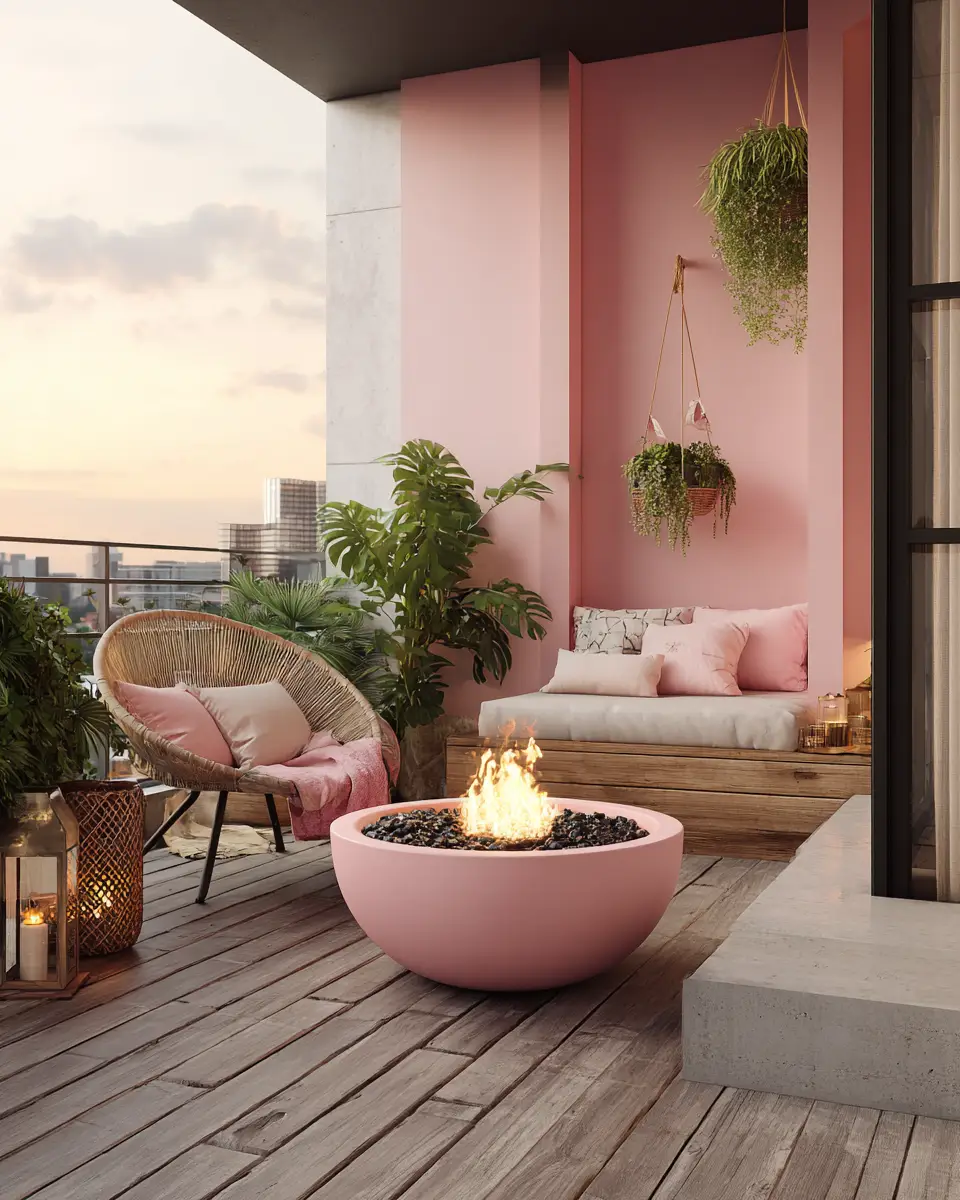 Blush Pink Balcony Decor Ideas