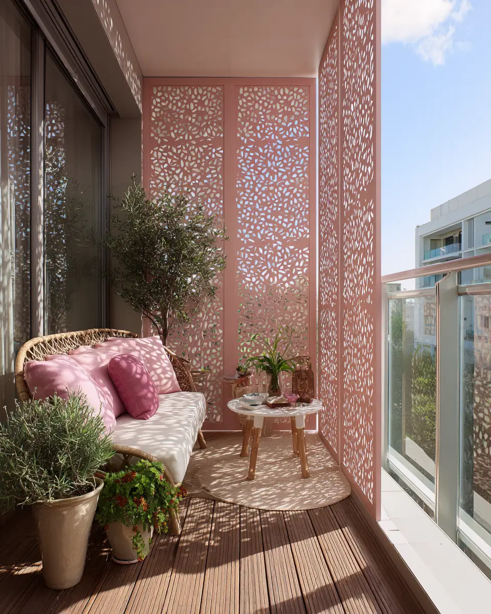 Blush Pink Balcony Decor Ideas