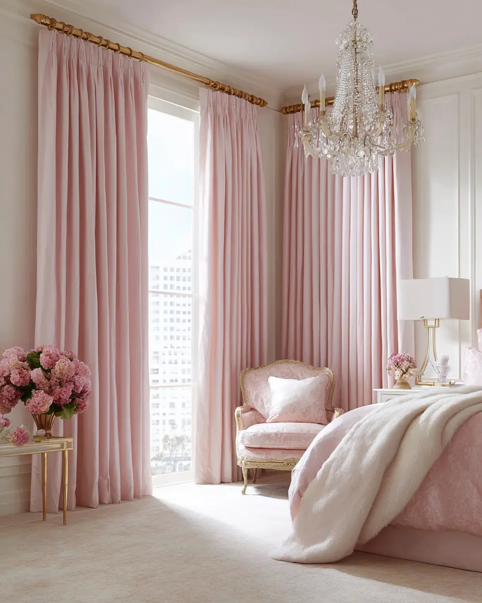 Blush Pink Classic Bedroom Decor Ideas - Featured