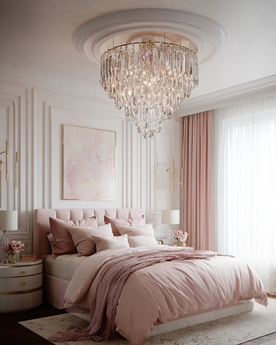 Blush Pink Classic Bedroom Decor Ideas