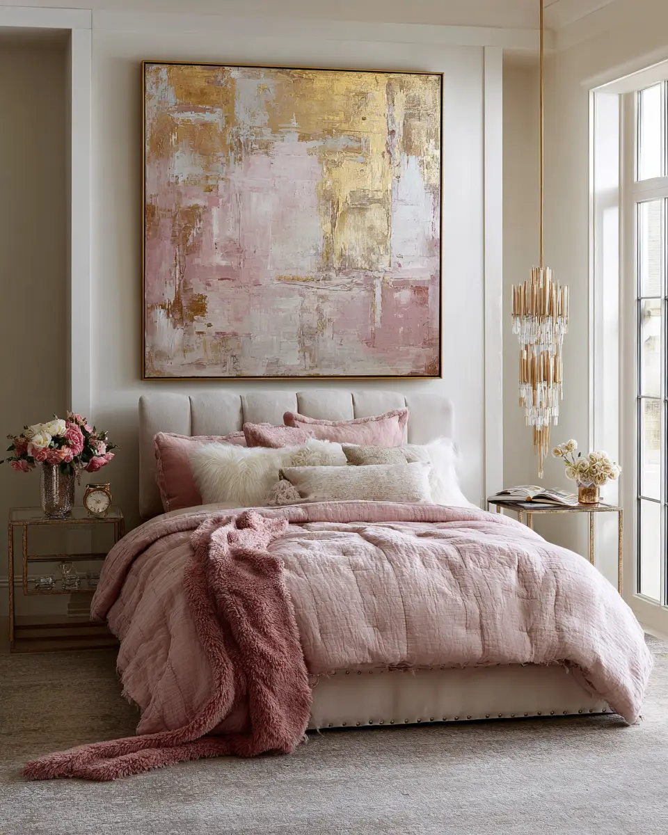 Blush Pink Classic Bedroom Decor Ideas