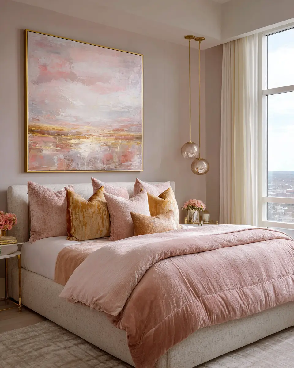 Blush Pink Classic Bedroom Decor Ideas