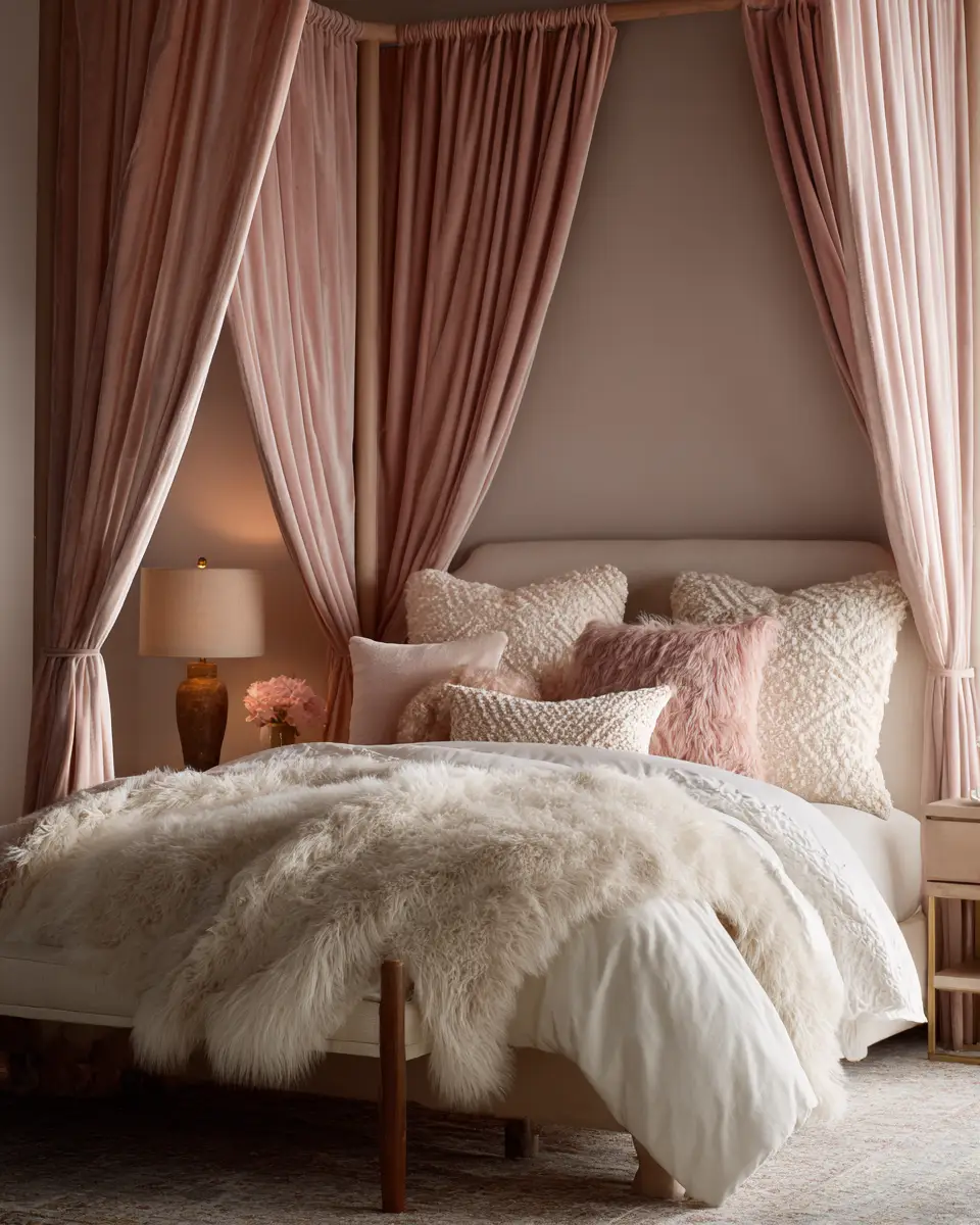 Blush Pink Classic Bedroom Decor Ideas