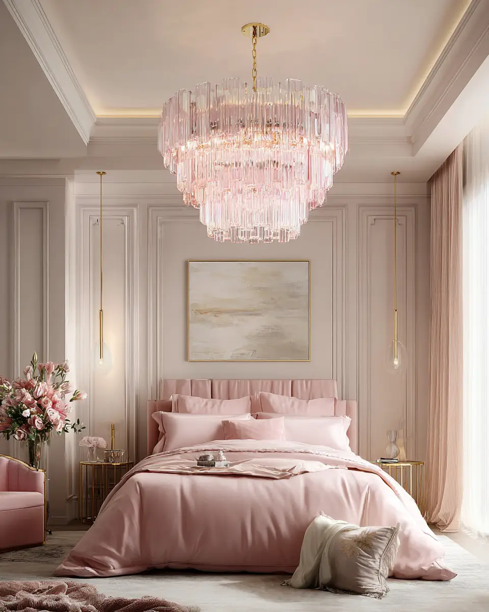 Blush Pink Classic Bedroom Decor Ideas