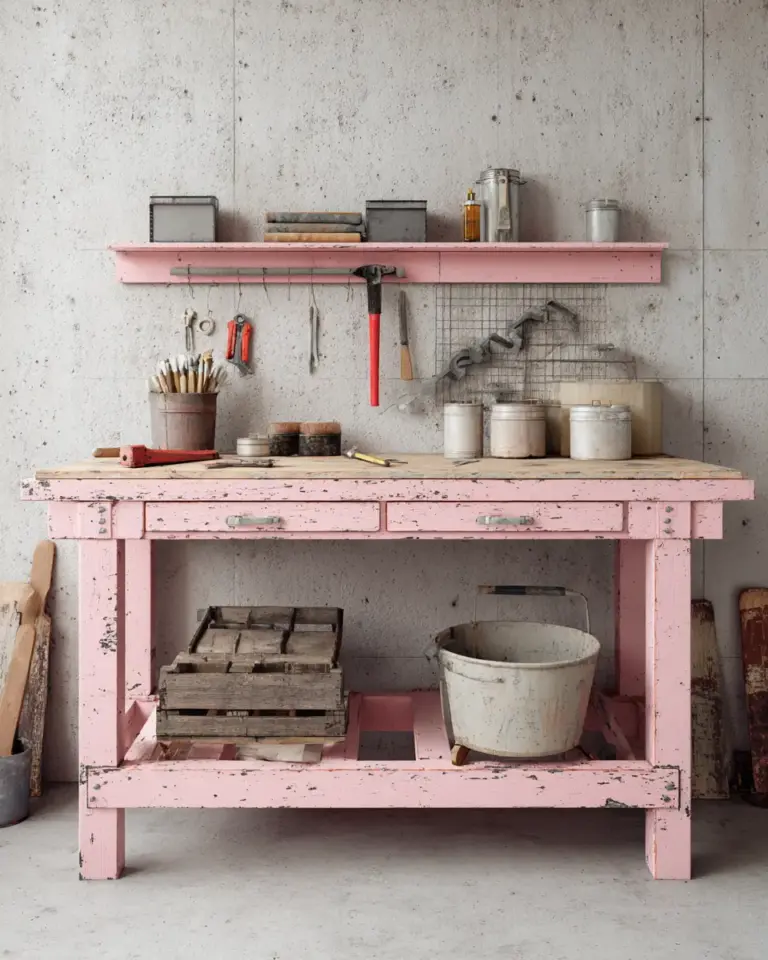 Blush Pink Classic Garage Decor Ideas - Featured