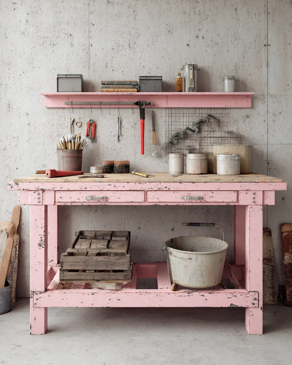Blush Pink Classic Garage Decor Ideas - Featured
