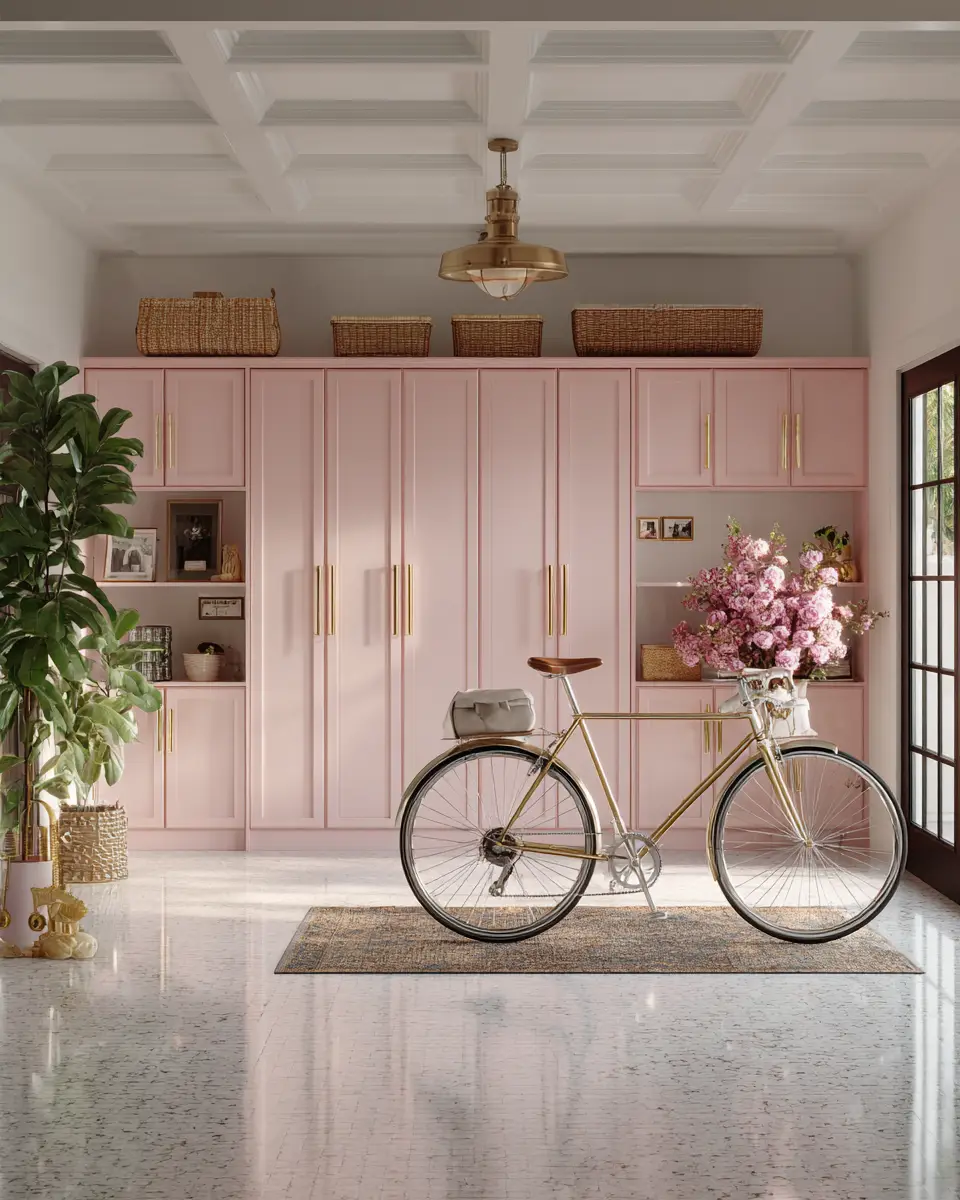 Blush Pink Classic Garage Decor Ideas