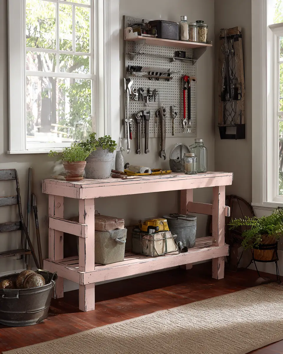 Blush Pink Classic Garage Decor Ideas
