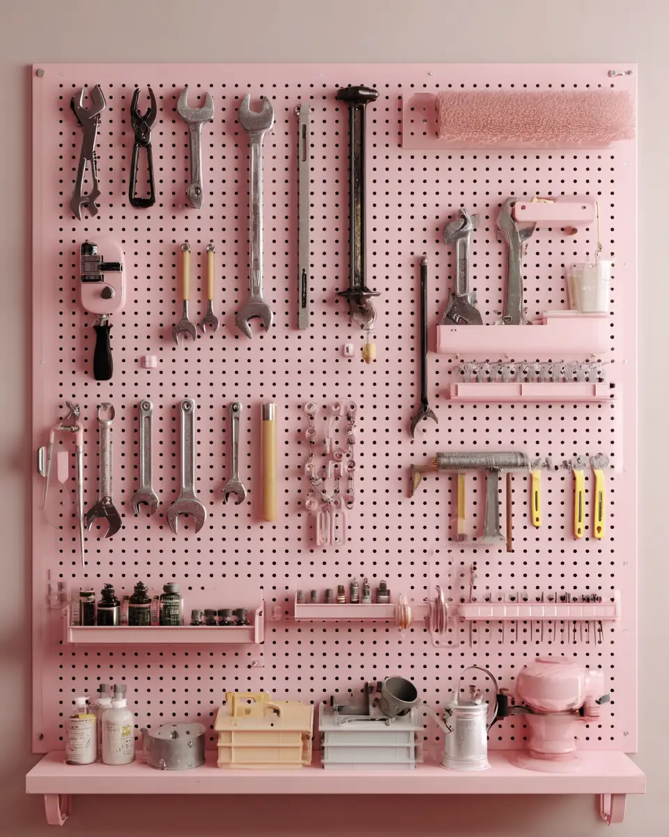 Blush Pink Classic Garage Decor Ideas