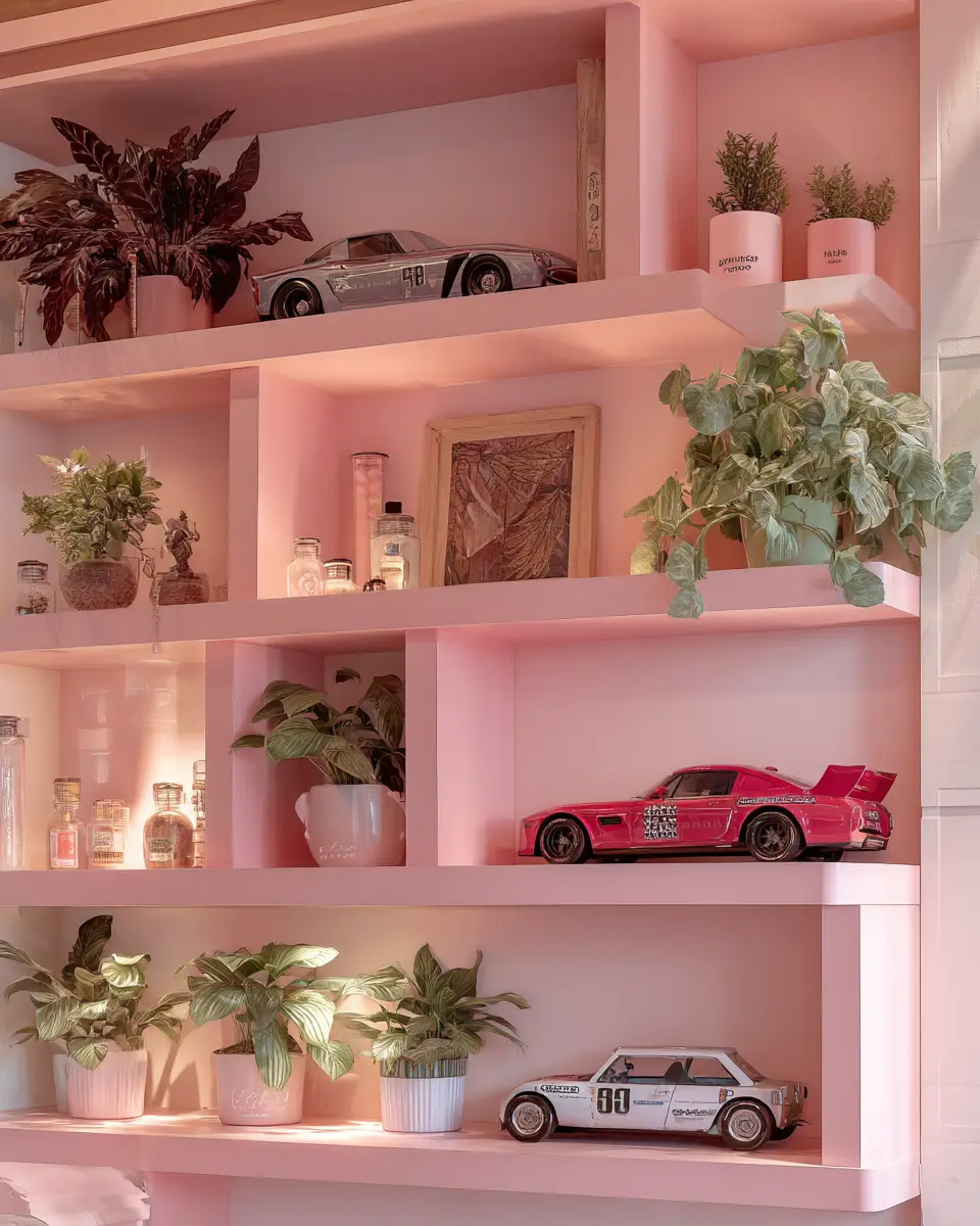 Blush Pink Classic Garage Decor Ideas