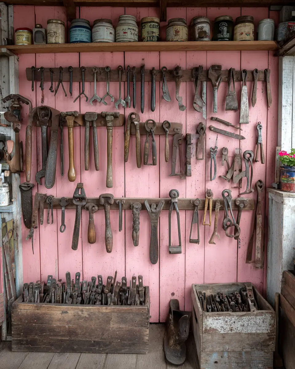 Blush Pink Classic Garage Decor Ideas