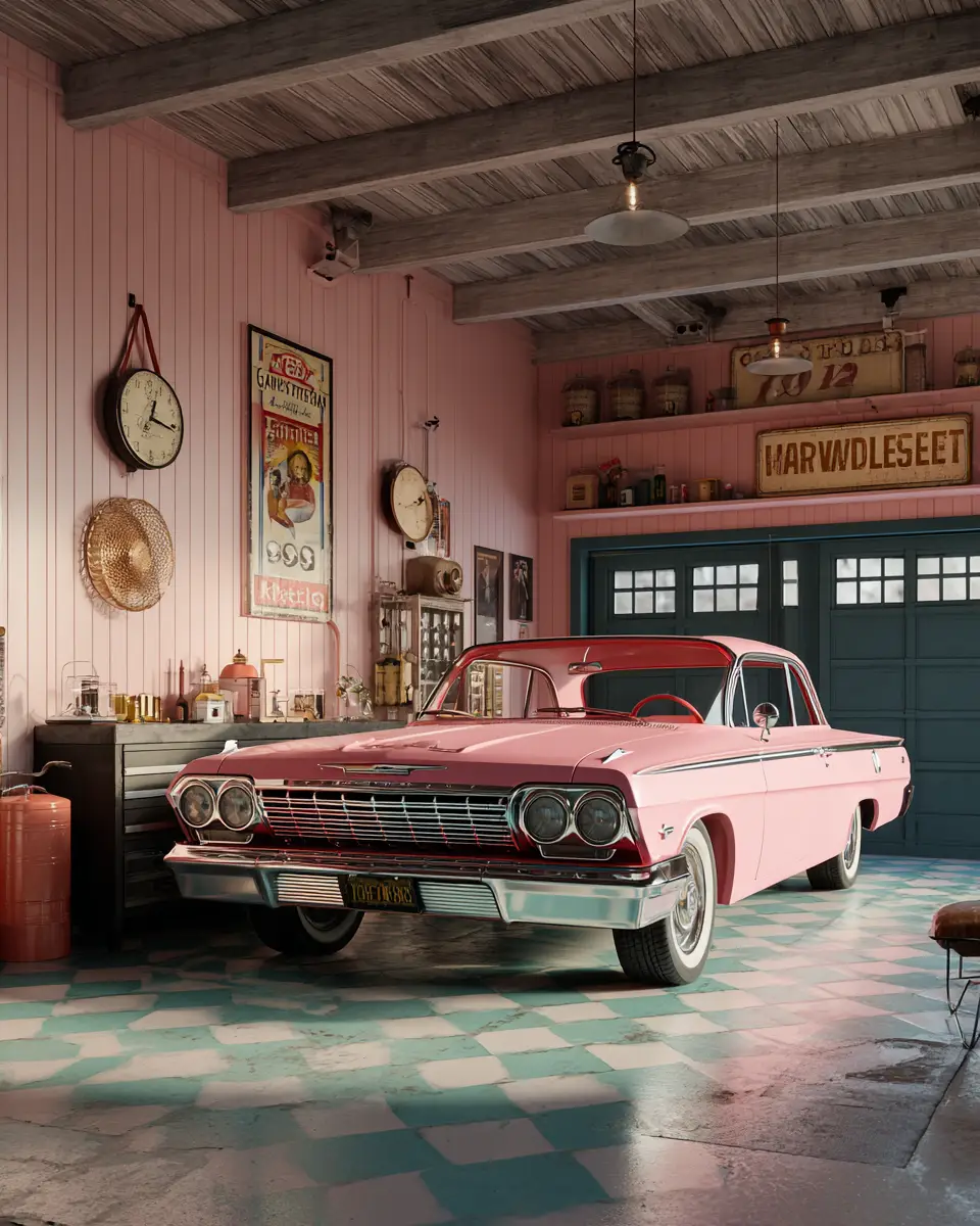 Blush Pink Classic Garage Decor Ideas