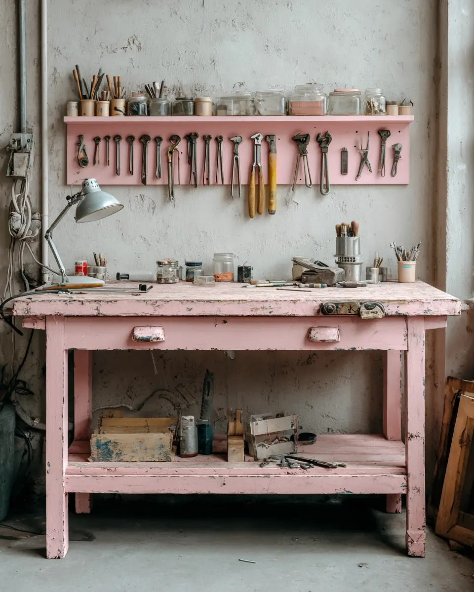 Blush Pink Classic Garage Decor Ideas