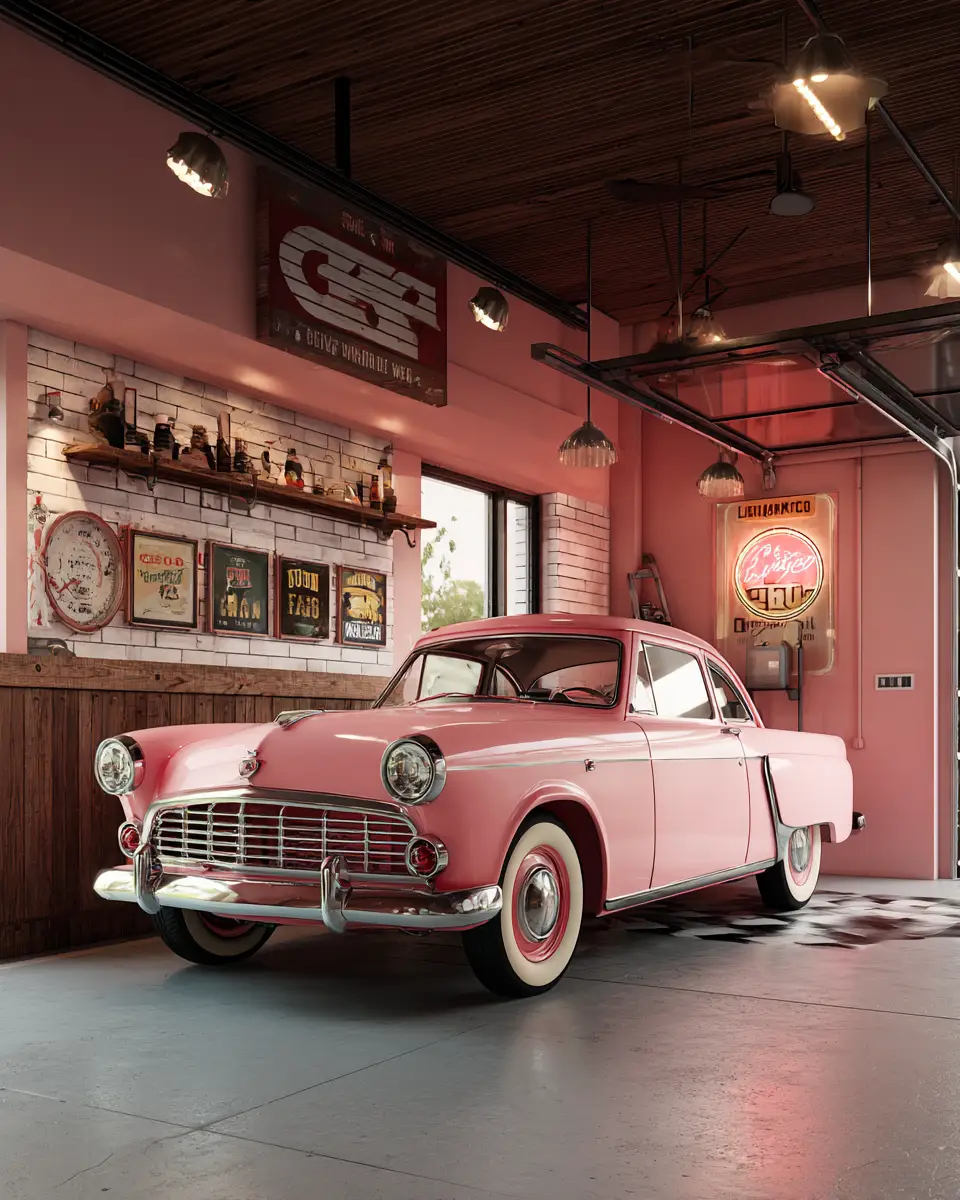 Blush Pink Classic Garage Decor Ideas
