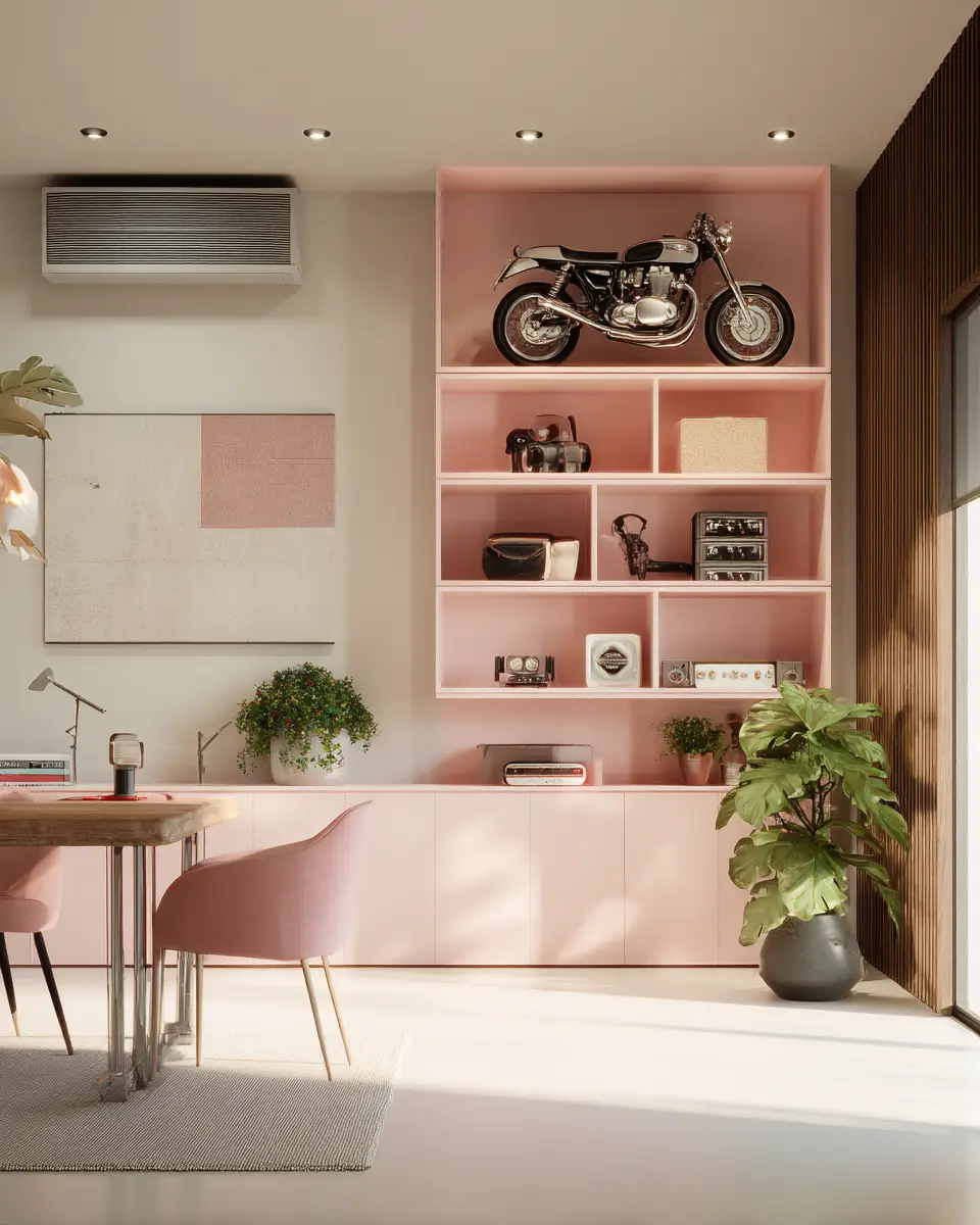 Blush Pink Classic Garage Decor Ideas