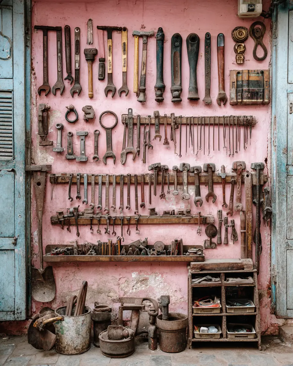 Blush Pink Classic Garage Decor Ideas