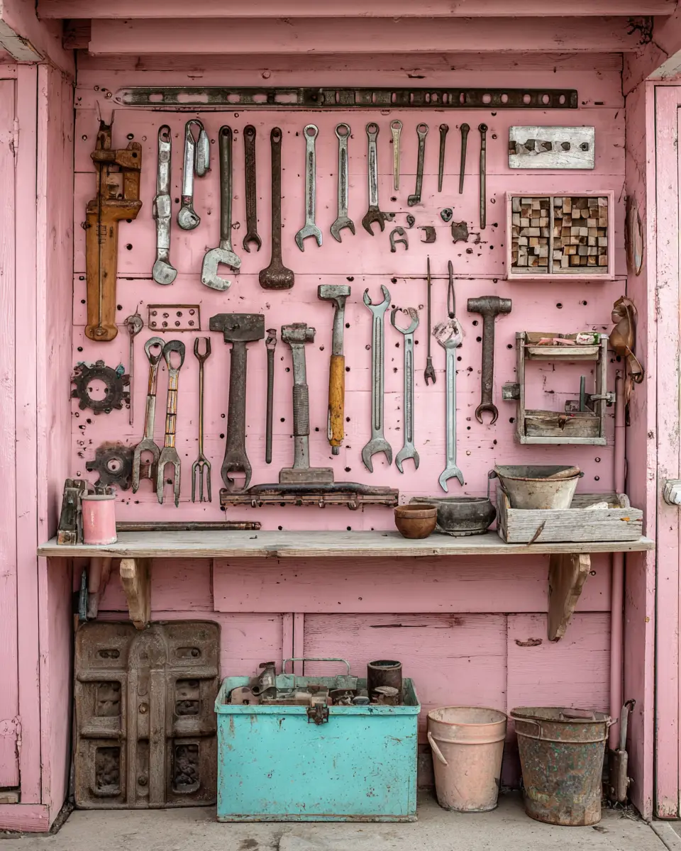 Blush Pink Classic Garage Decor Ideas