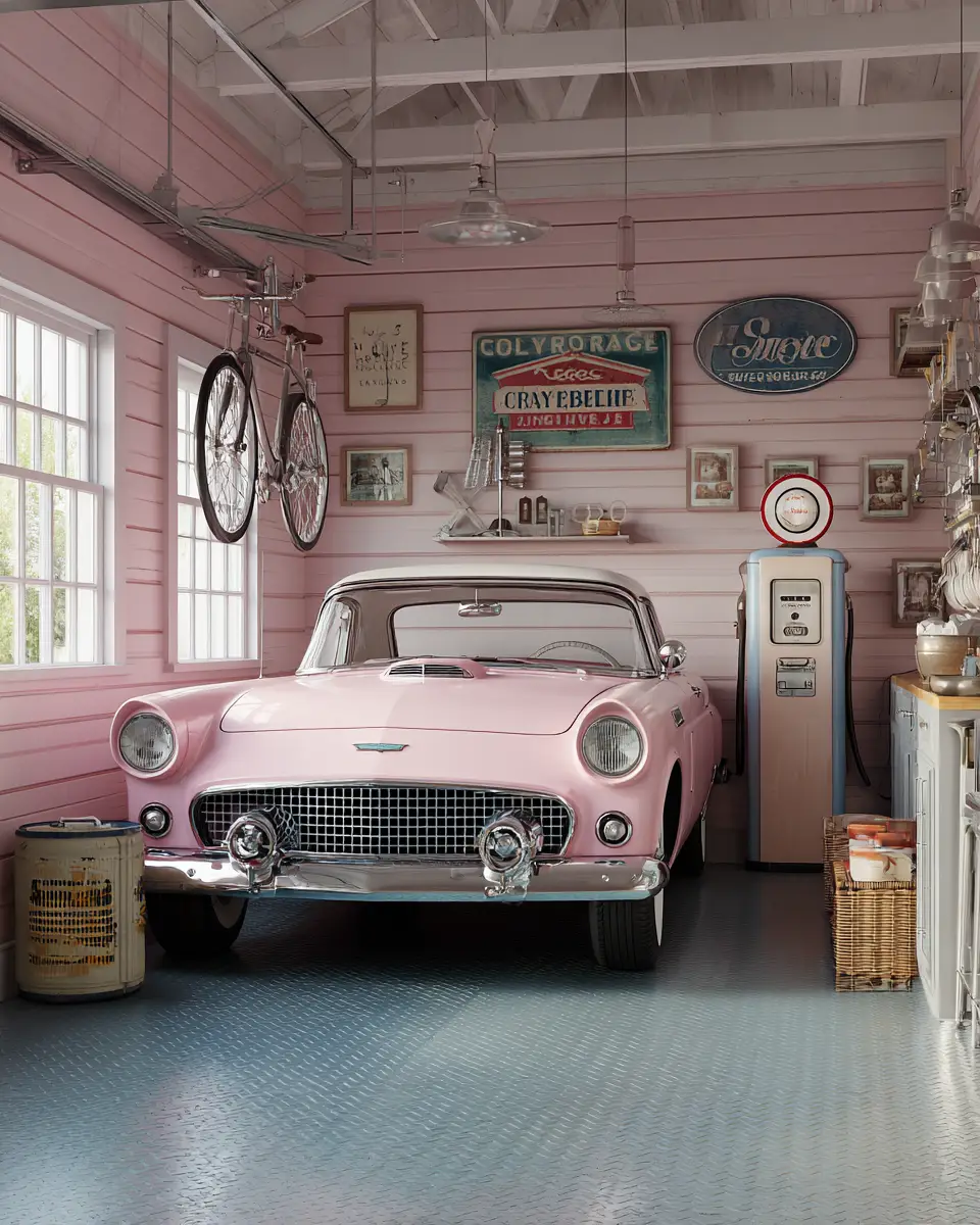 Blush Pink Classic Garage Decor Ideas