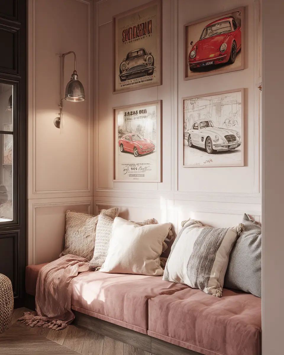 Blush Pink Classic Garage Decor Ideas
