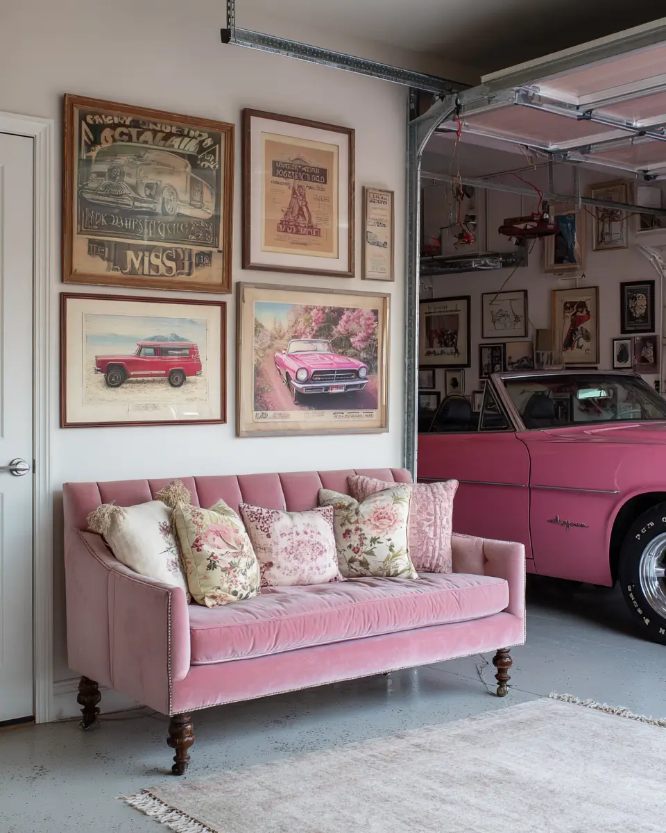 Blush Pink Classic Garage Decor Ideas