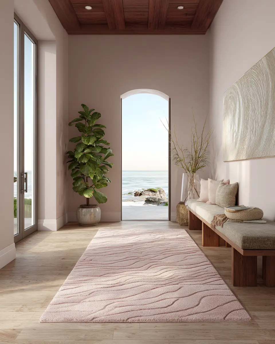 Blush Pink Coastal Entryway Decor Ideas