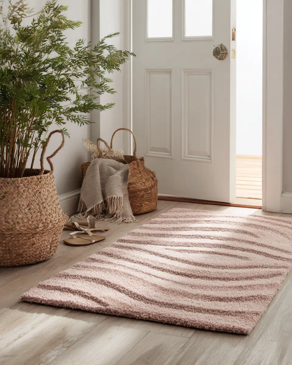 Blush Pink Coastal Entryway Decor Ideas