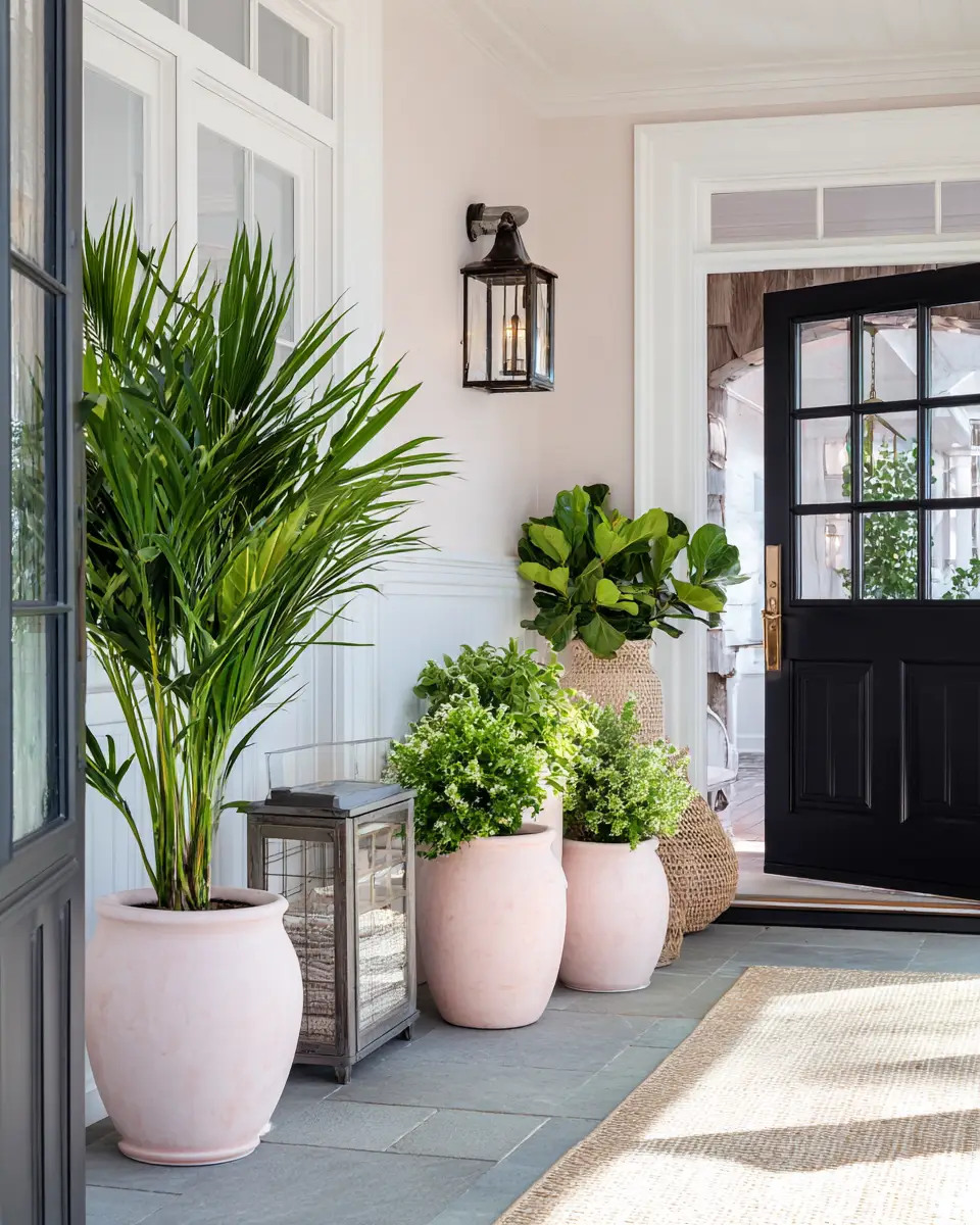 Blush Pink Coastal Entryway Decor Ideas