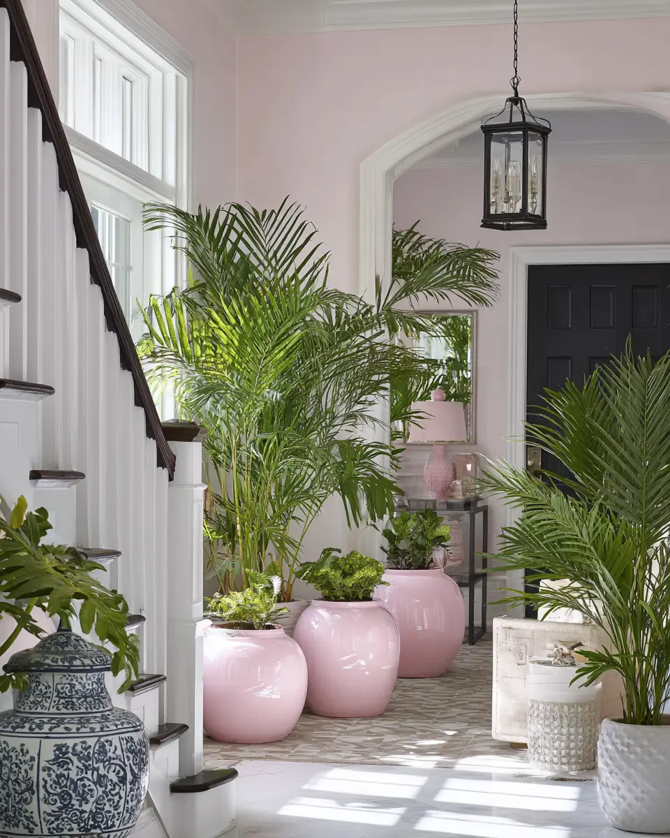 Blush Pink Coastal Entryway Decor Ideas