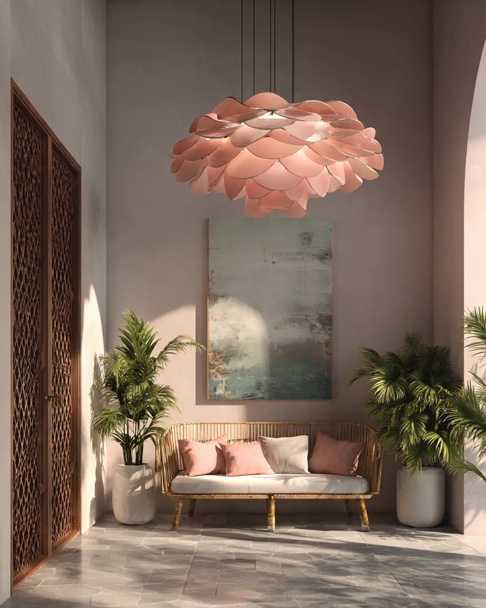 Blush Pink Coastal Entryway Decor Ideas