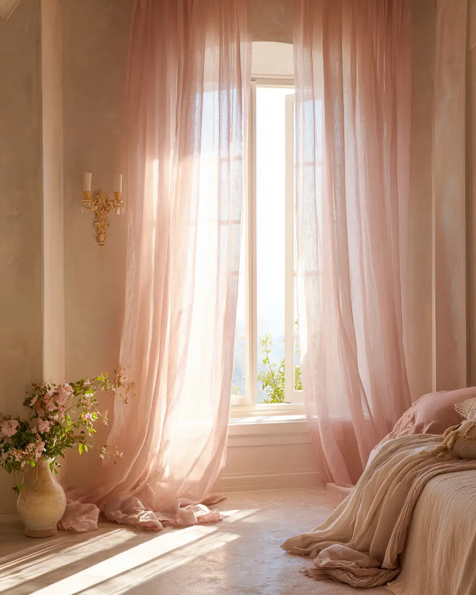 Blush Pink Farmhouse Bedroom Decor Ideas
