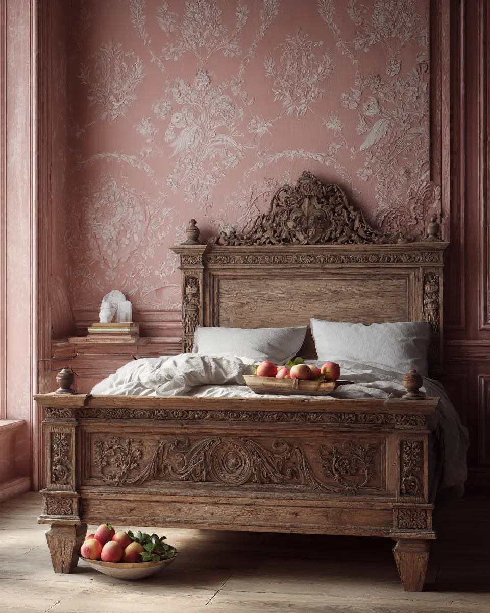 Blush Pink Farmhouse Bedroom Decor Ideas