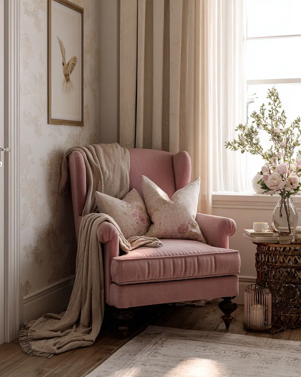 Blush Pink Farmhouse Bedroom Decor Ideas