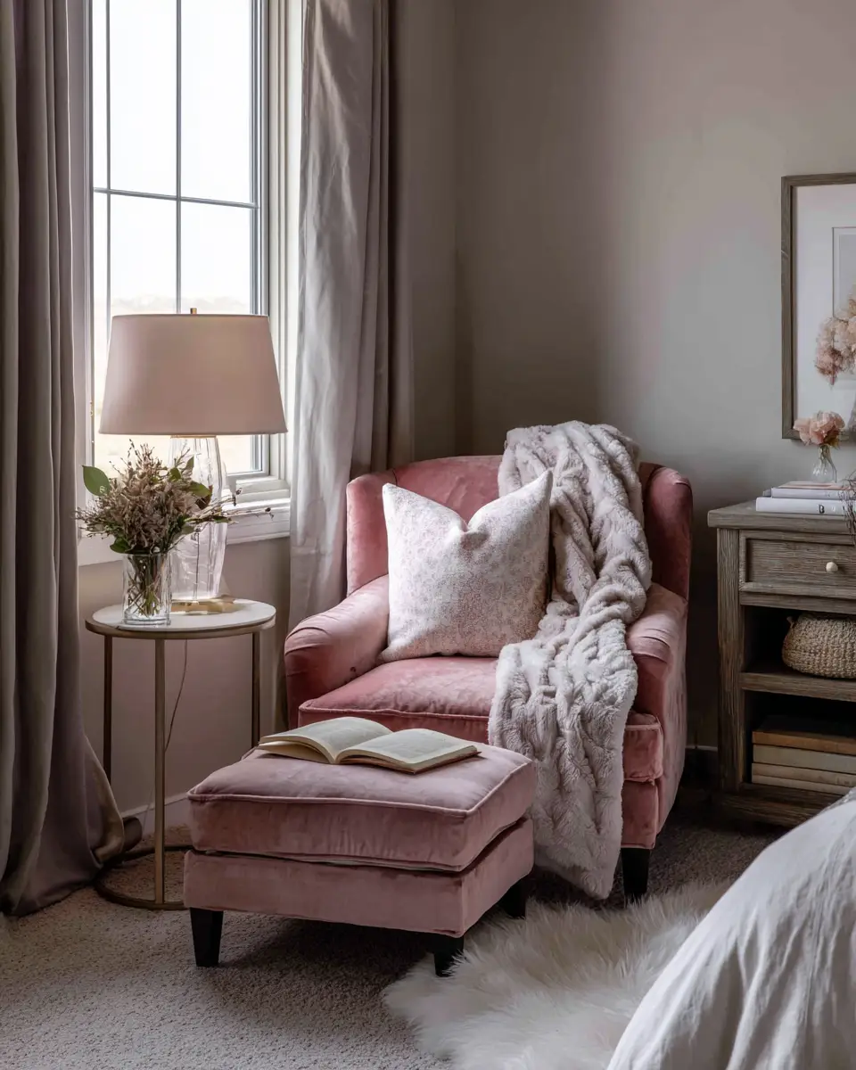 Blush Pink Farmhouse Bedroom Decor Ideas
