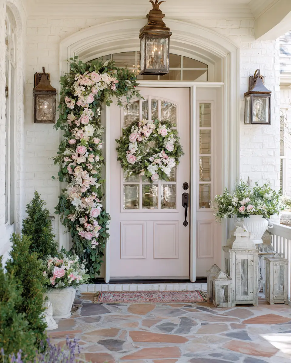 Blush Pink Farmhouse Entryway Decor Ideas