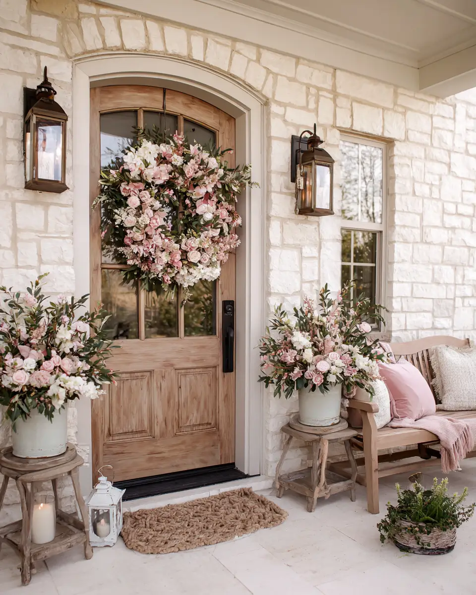 Blush Pink Farmhouse Entryway Decor Ideas