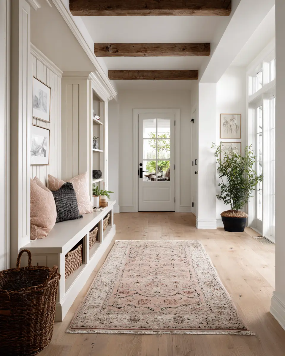 Blush Pink Farmhouse Entryway Decor Ideas
