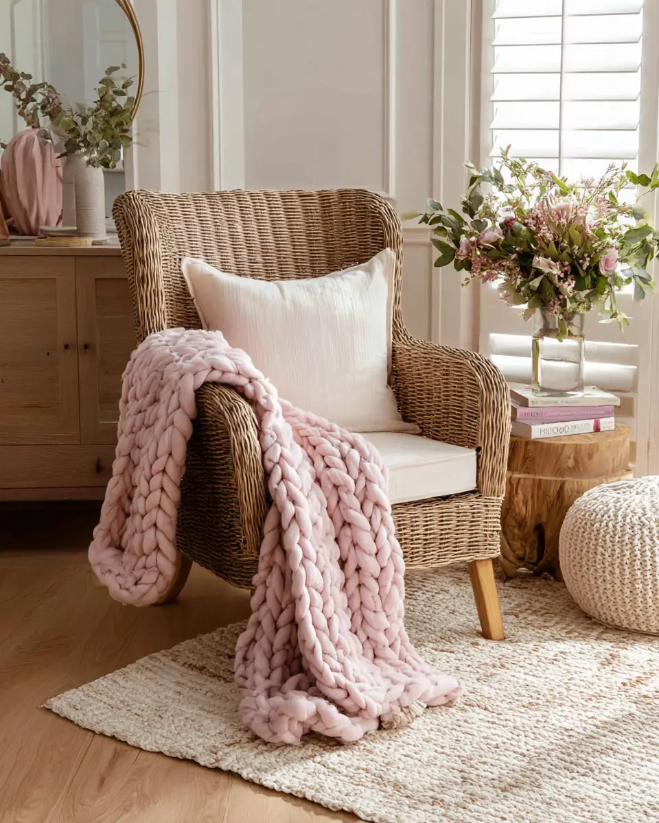 Blush Pink Farmhouse Entryway Decor Ideas